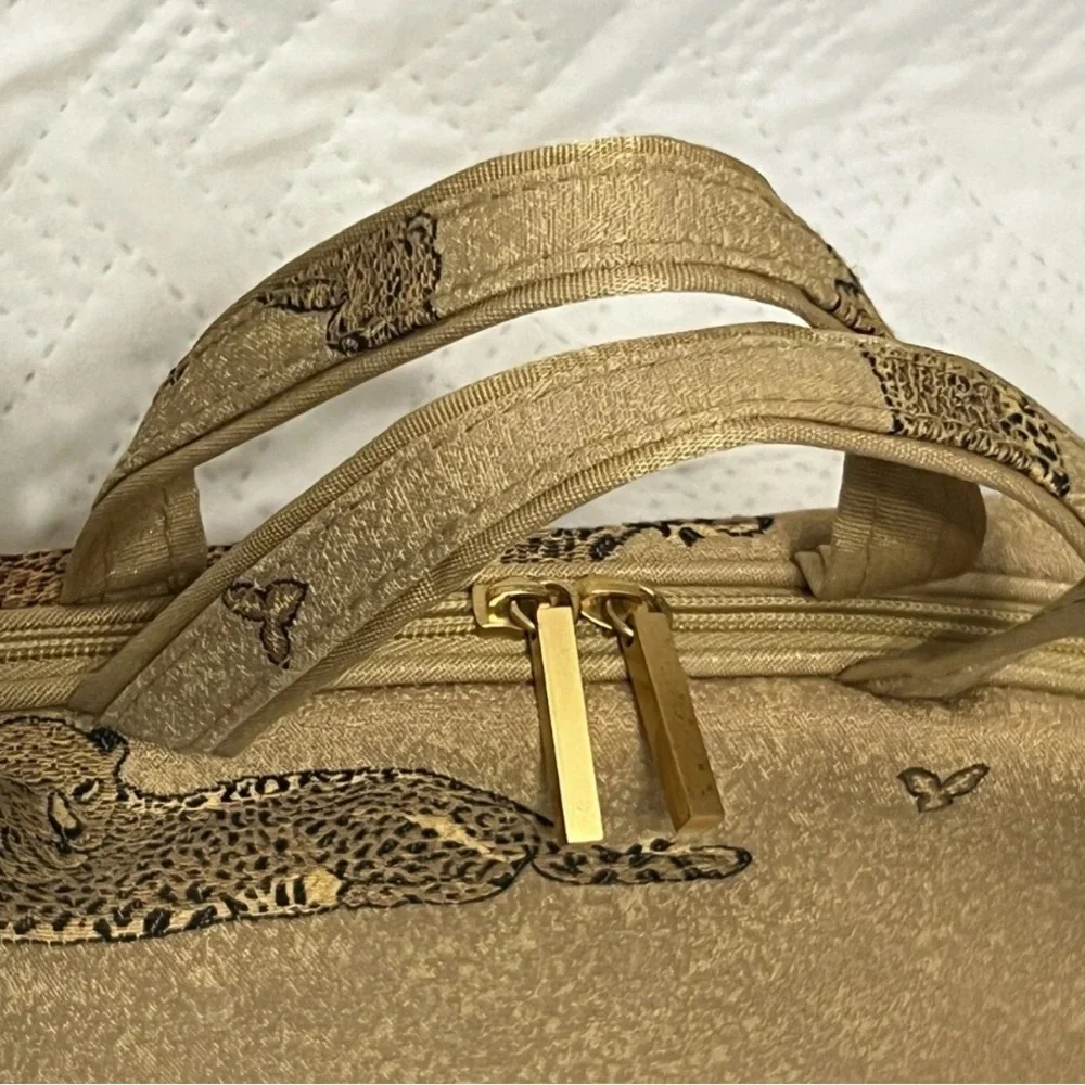 Stylish Tan Leopard Print Women's Bag - Picture 2 of 6